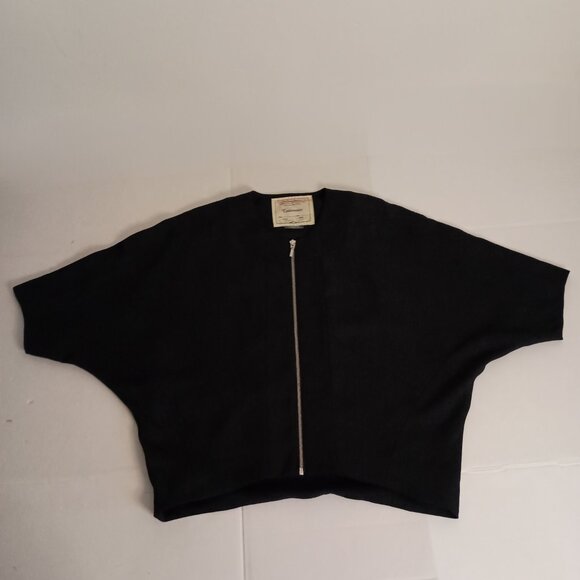 Cartonnier Anthropologie Black Oversized Cropped Jacket Size Small/Medium - Picture 14 of 14